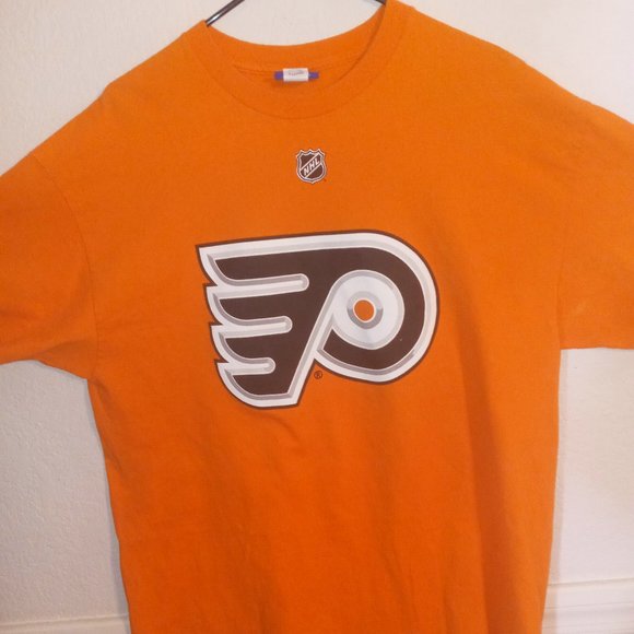 NHL REEBOK PHILA FLYERS MENS FORSBERG ORANGE SHIRT SZ XL - Picture 1 of 6
